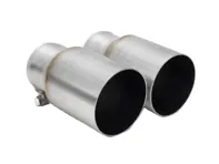 Fabspeed Deluxe Dual Style Tips, Brushed Stainless Steel (For PSE). Porsche 991.2 Carrera (2017-2019) - 9P1251187B, 9P1251188B, 99104420021, 99104420020, 99104420024, 99104420025 - FS.POR.9912.PSEDLTBR